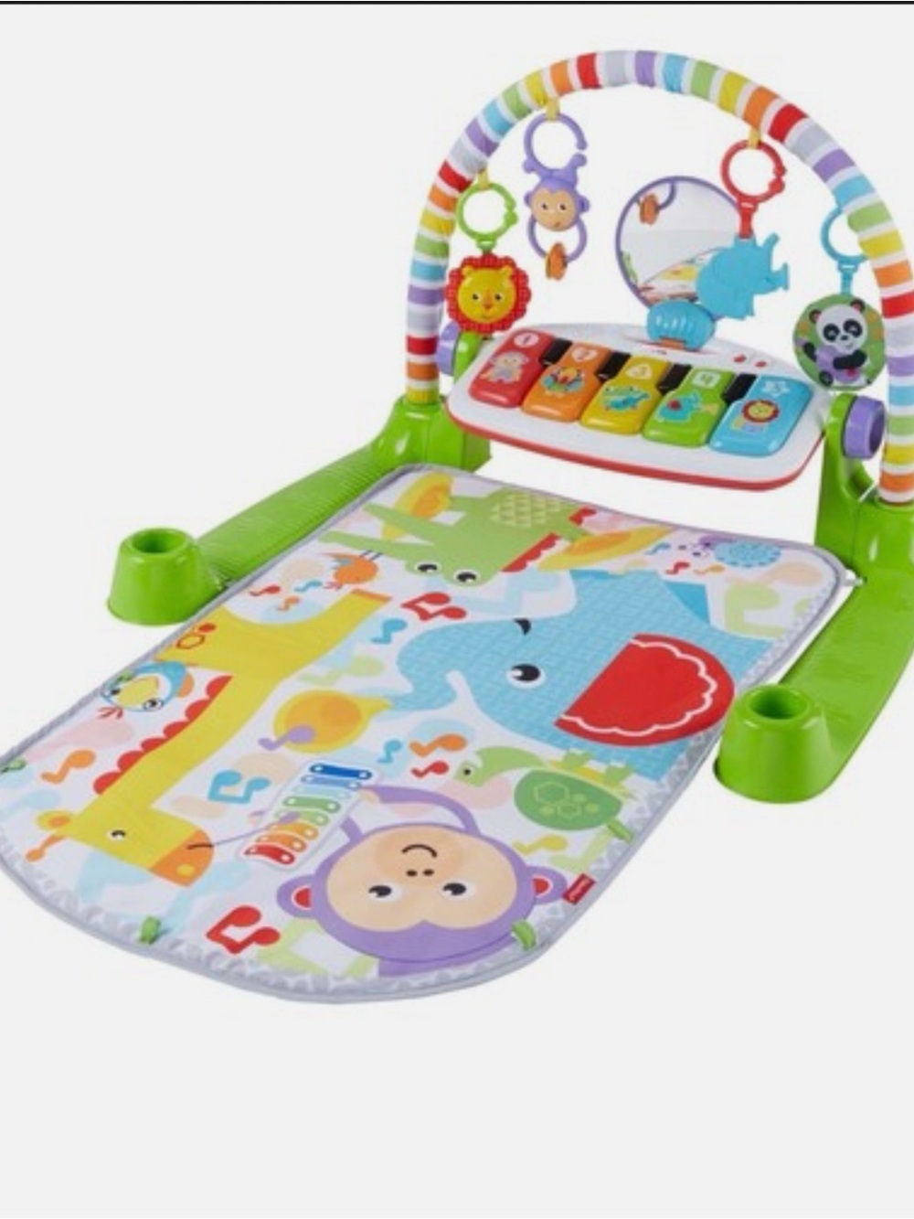 Fisher-Price Kick & Play Piano Deluxe 
Green and Rainbow Baby Activity Gym Frame